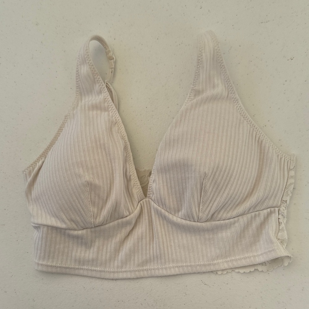 Wishlist Cream Ribbed Bralette
